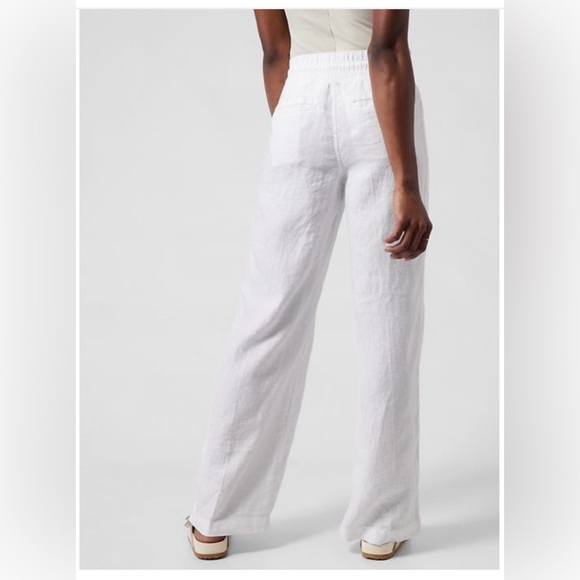 Athleta Cabo Linen Wide Leg Pant Size 10 - Picture 3 of 12